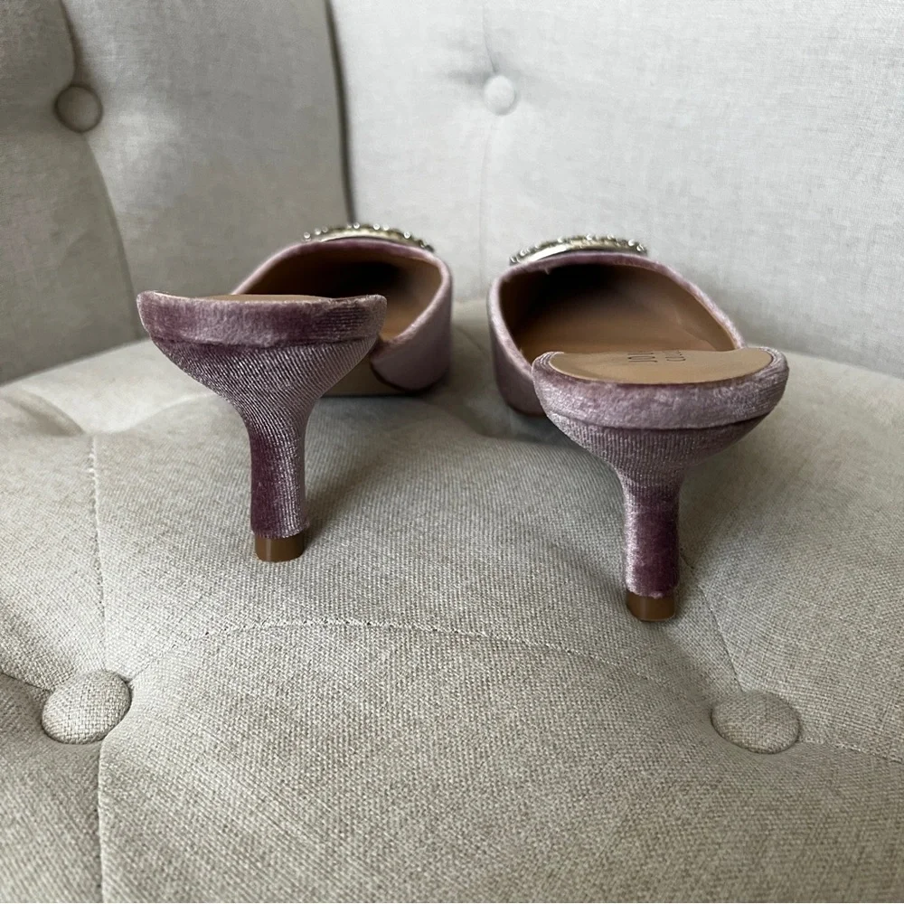 Journee Collection NIB Rishie Kitten Velvet Heels. SIZE 10 - Picture 10 of 13